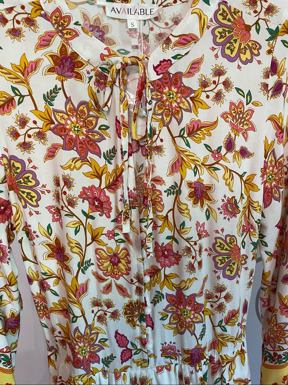 AVAILABLE- Bohemian, Festival Romper 100% Rayon size S - Picture 4 of 8